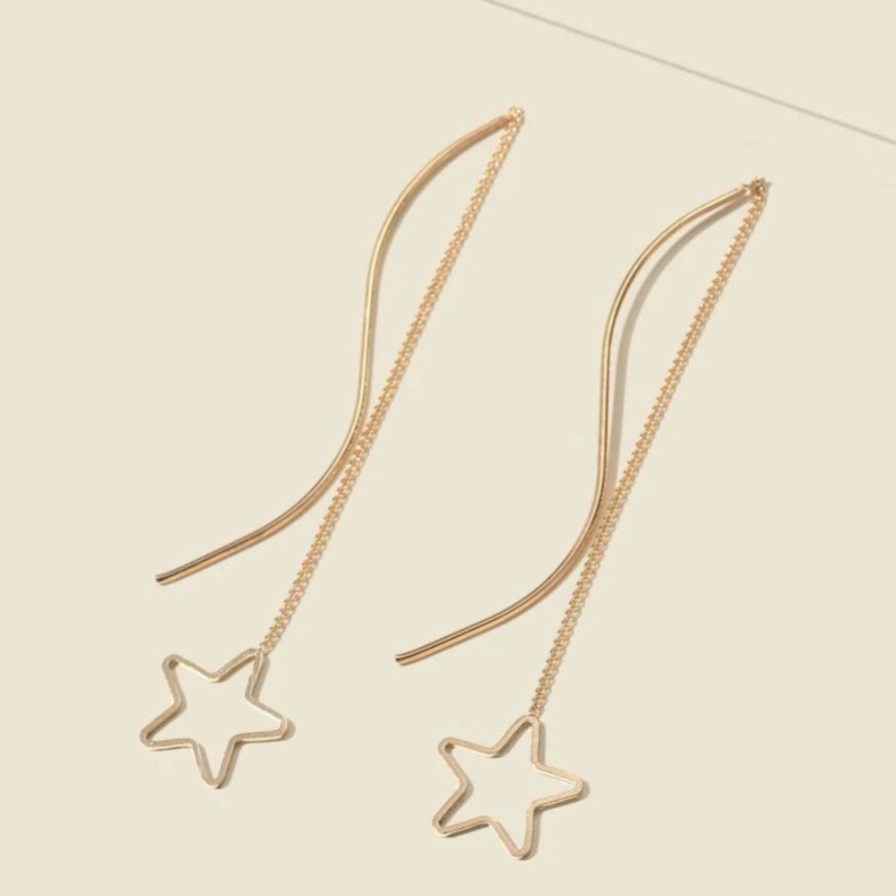 ⭐️ Beautiful Boho Star Stringer Tassel Dangle Earrings ⭐️